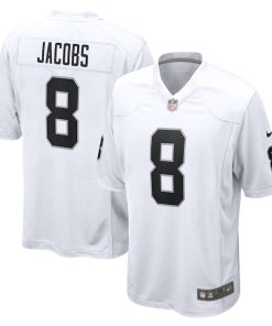 Josh Jacobs Las Vegas Raiders Nike Game Player Jersey - White/Black