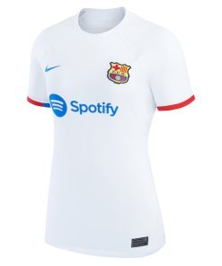 Alternative view of Pedri Barcelona Nike Women's 2023/24 Away Replica Jersey - White