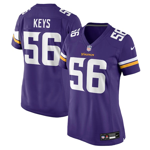 Austin Keys Minnesota Vikings Nike Women's Team Game Jersey - Purple