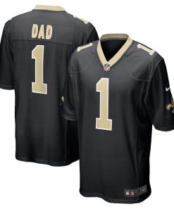 Number 1 Dad New Orleans Saints Nike Game Jersey - Black