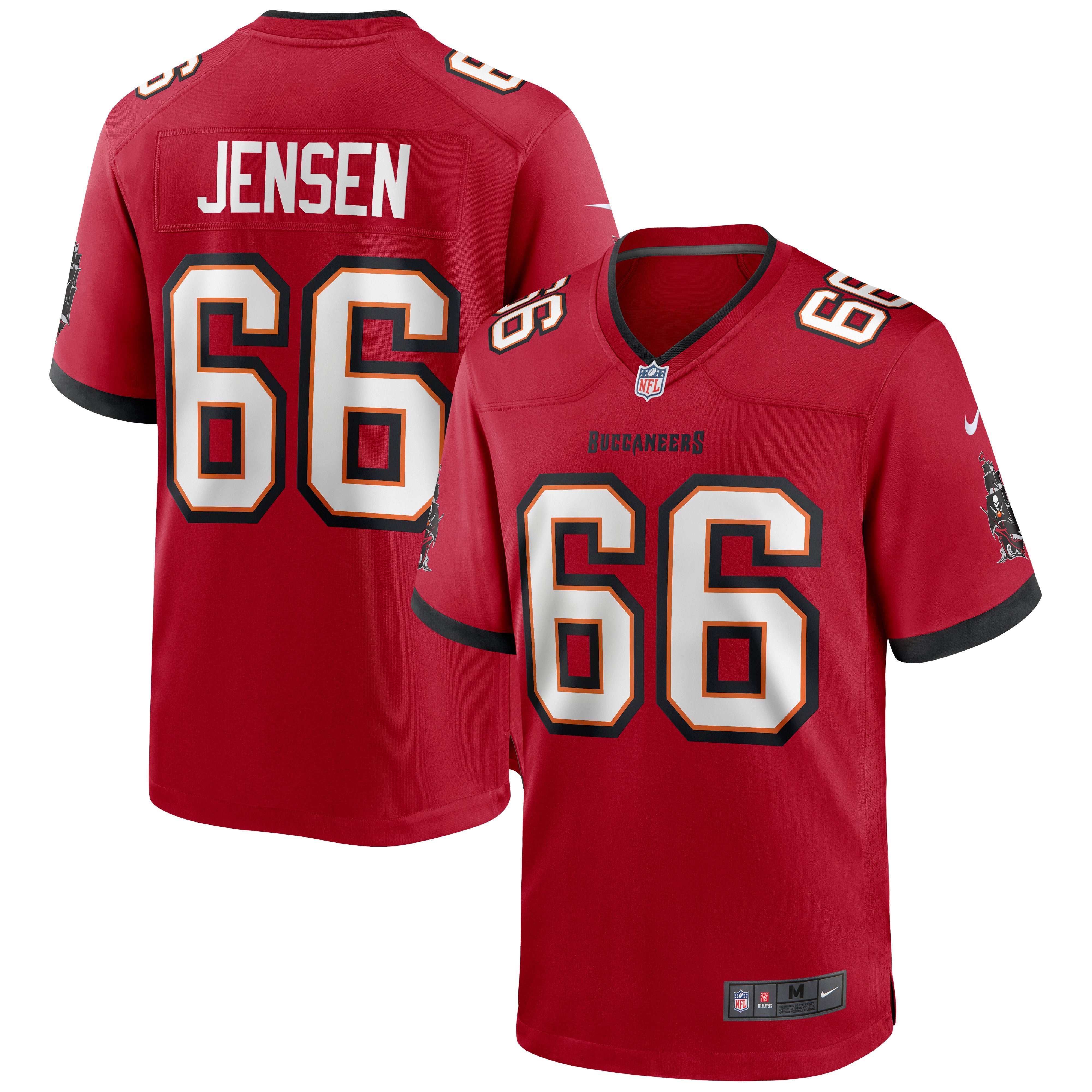 Ryan Jensen Tampa Bay Buccaneers Nike Throwback Game Jersey - Orange/Red - Image 6
