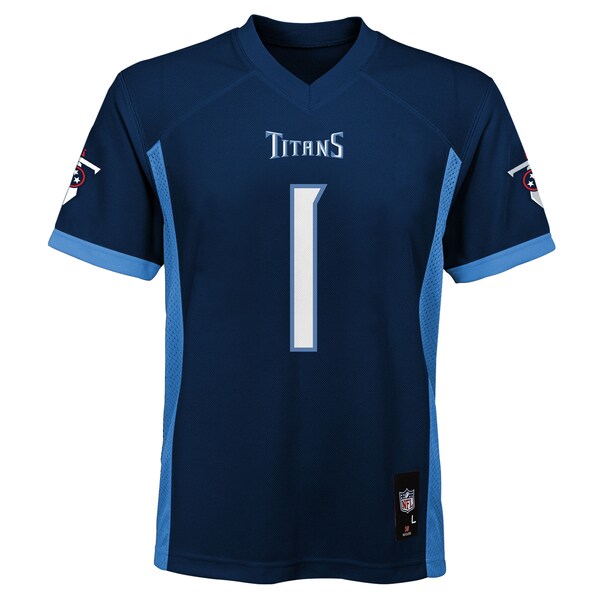 Cameron Ward Tennessee Titans Youth Replica Player Jersey - Navy - Image 2