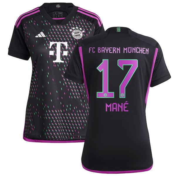 Sadio Man¨¦ Bayern Munich adidas Women's 2023/24 Away Replica Player Jersey - Black/White