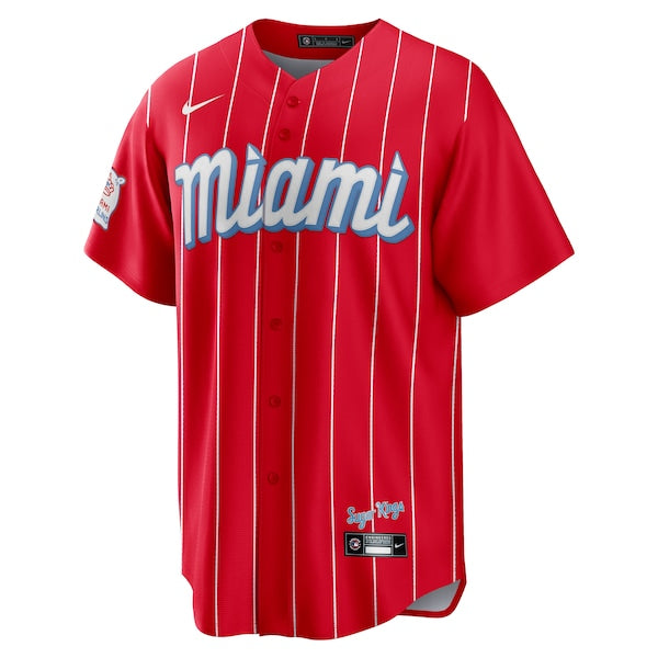 Brian Anderson Miami Marlins Nike City Connect Replica Player Jersey - Red - Image 2