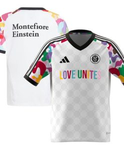 New York City FC adidas Youth 2024 Pride Pre-Match Top - White