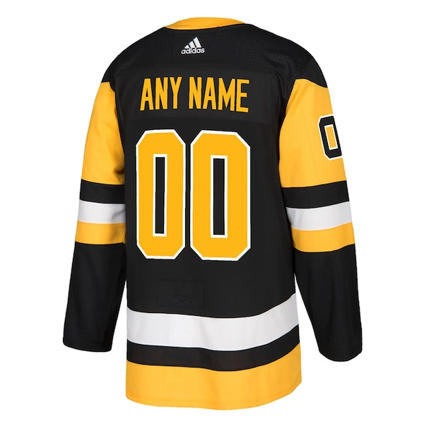 Pittsburgh Penguins adidas Authentic Custom Jersey - Black - Image 3