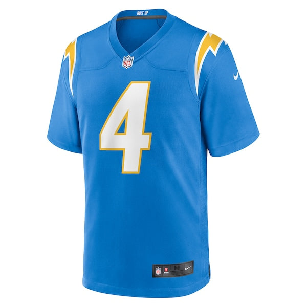 Gus Edwards Los Angeles Chargers Nike Game Jersey - Powder Blue - Image 2
