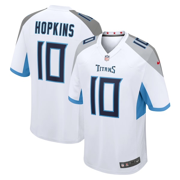 DeAndre Hopkins Tennessee Titans Nike Game Jersey - White/Light Blue/Navy - Image 2