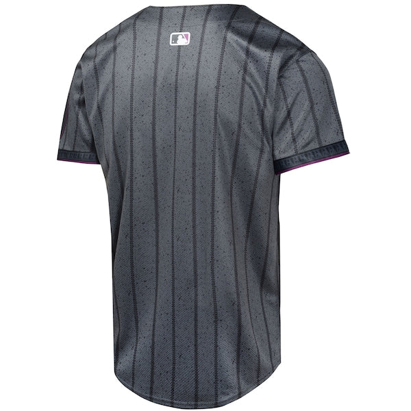New York Mets Nike Youth 2024 City Connect Limited Jersey - Graphite - Image 3