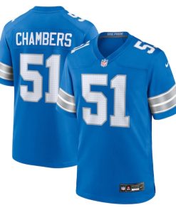 Steele Chambers Detroit Lions Nike Game Jersey -  Blue