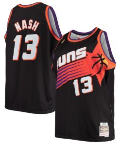 Steve Nash Phoenix Suns 1996/97 Big & Tall Hardwood Classics Swingman Jersey - Black/White