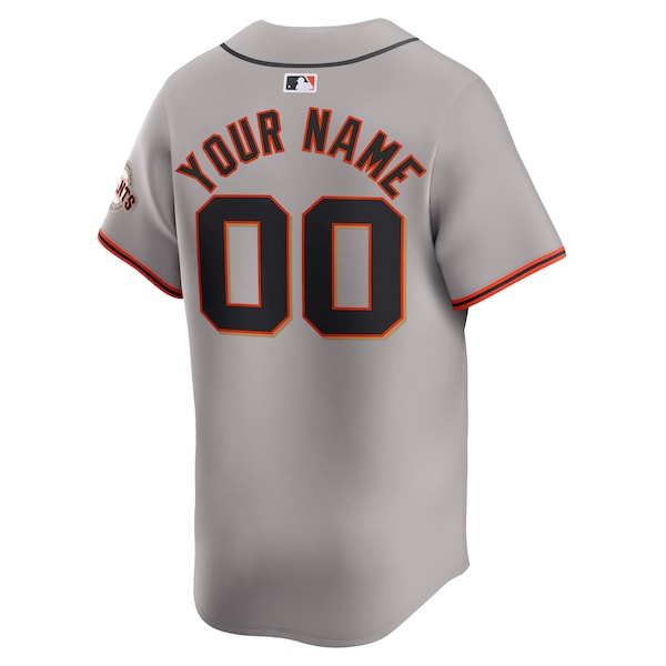 San Francisco Giants Nike Away Limited Custom Jersey - Gray - Image 3