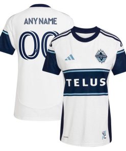 Vancouver Whitecaps FC adidas Women's 2025 The Peak Replica Custom Jersey - White