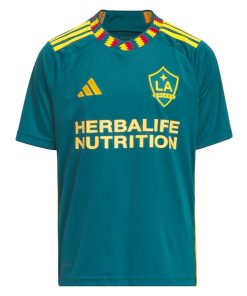 Alternative view of Riqui Puig LA Galaxy adidas Youth 2024 LA Kit Replica Player Jersey - Green