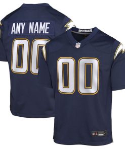 Alternative view of Los Angeles Chargers Nike Youth Alternate Super Chargers Game Custom Jersey - Navy/Gold