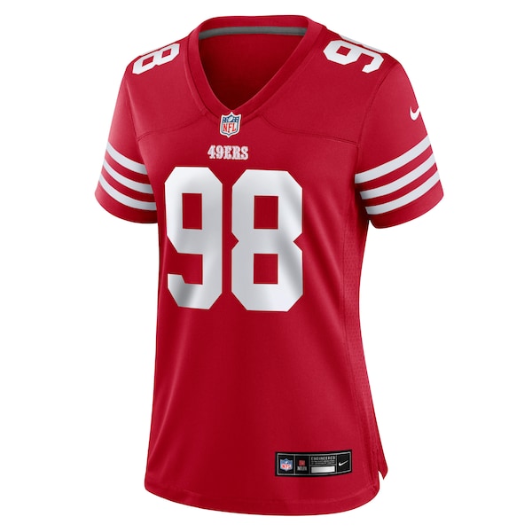 Mykel Williams San Francisco 49ers Nike Women's Team Game Jersey - Scarlet - Image 2