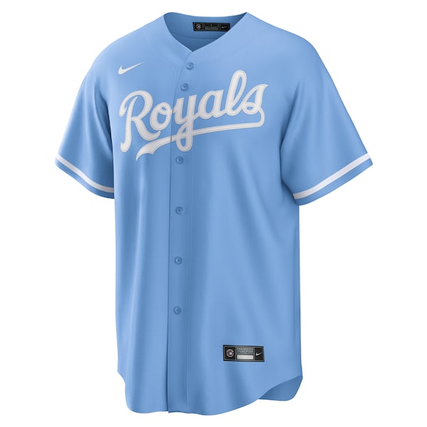 Kansas City Royals Nike Alternate Replica Team Logo Jersey - Light Blue - Image 2