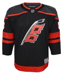 Alternative view of Brent Burns Carolina Hurricanes Youth 2022/23 Home Premier Player Jersey - Black