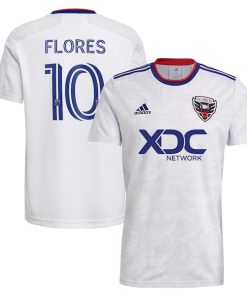 Edison Flores D.C. United adidas 2022 The Marble Replica Player Jersey - White