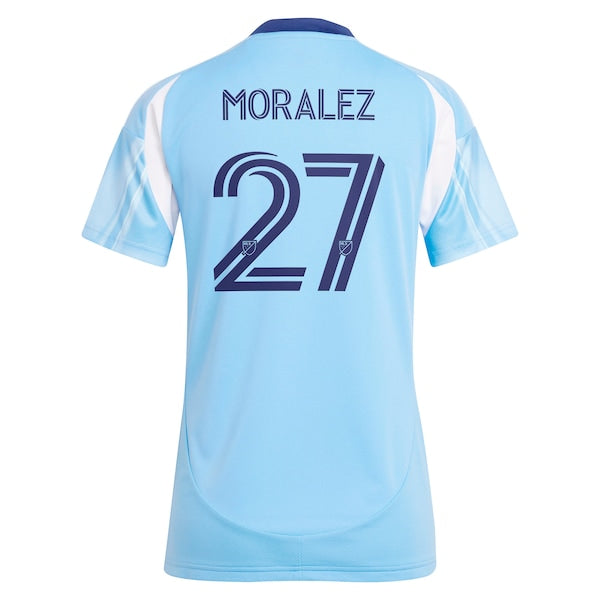 Maximiliano Moralez New York City FC adidas Women's 2025 The Excelsior Kit Replica Player Jersey - Light Blue - Image 4
