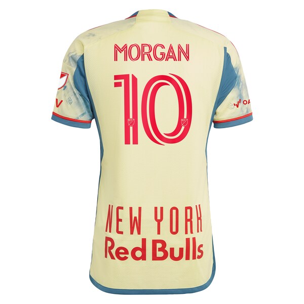 Lewis Morgan New York Red Bulls adidas 2024 Daniel Patrick Kit Authentic Jersey - Yellow - Image 3