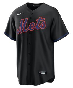 Alternative view of Starling Marte New York Mets Nike Alternate Replica Jersey - Black