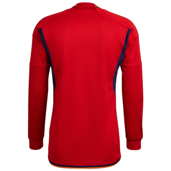 Spain National Team adidas 2022/23 Home Replica Long Sleeve Jersey - Red - Image 3