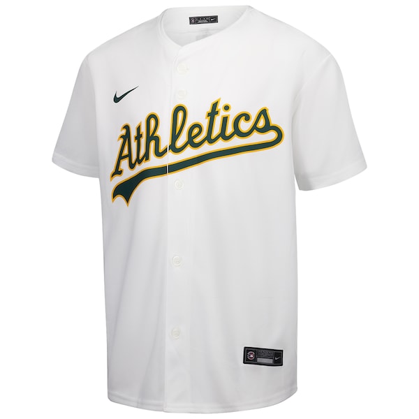 Athletics Nike Youth Home Game Jersey - White - Image 3