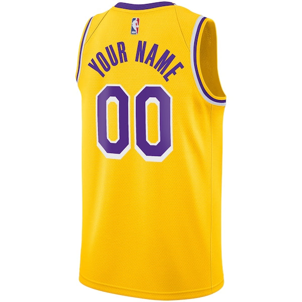 Los Angeles Lakers Nike Custom Swingman Jersey Gold - Icon Edition - Image 3