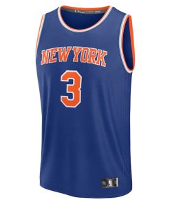 Alternative view of Josh Hart New York Knicks  Fast Break Replica Player Jersey - Icon Edition - Blue