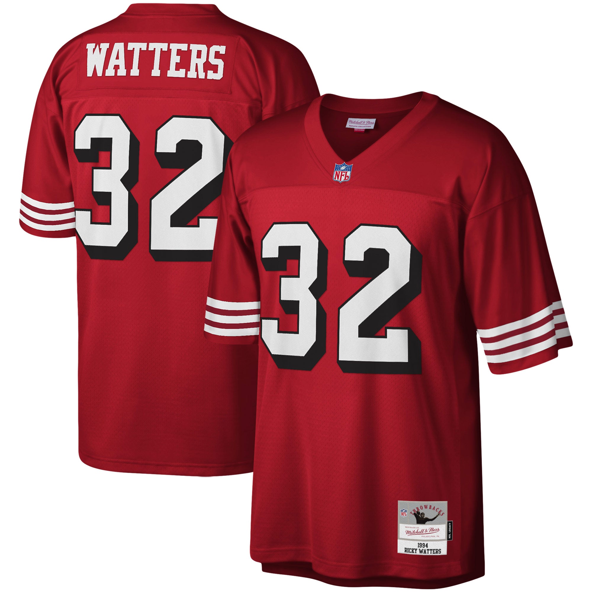 Ricky Watters San Francisco 49ers Legacy Replica Jersey - White/Scarlet - Image 5
