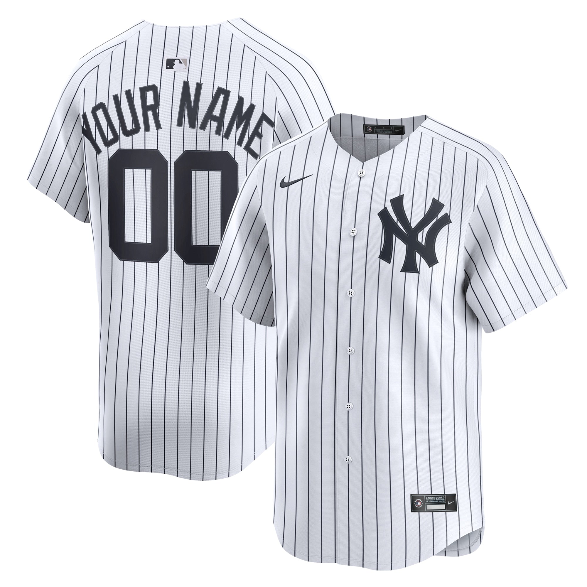New York Yankees Nike Away Limited Custom Jersey - Gray/White - Image 5