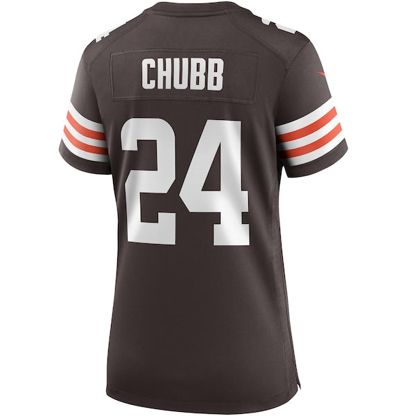 Nick Chubb Cleveland Browns Nike Women's Game Jersey - Brown - Image 3
