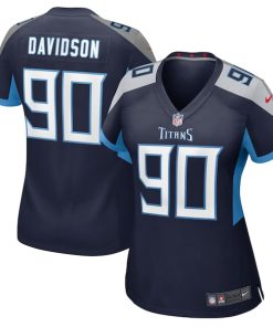 Marlon Davidson Tennessee Titans Nike Women's  Game Jersey -  Navy