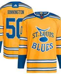 Jordan Binnington St. Louis Blues adidas Reverse Retro 2.0 Authentic Player Jersey - Gold