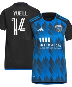 Jackson Yueill San Jose Earthquakes adidas Women's 2024 Active Fault Replica Player Jersey - Blue