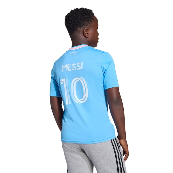 Lionel Messi Inter Miami CF adidas Originals Youth 2025 Third Replica Player Jersey - Blue - Image 5