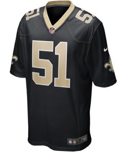 Alternative view of Cesar Ruiz New Orleans Saints Nike Game Jersey - Black