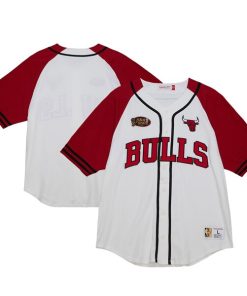 Alternative view of Chicago Bulls Practice Day Baseball Jersey - White