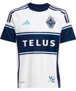 Alternative view of Vancouver Whitecaps FC adidas Youth 2025 The Peak Replica Custom Jersey - White