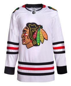 Alternative view of Chicago Blackhawks adidas Men's Away Primegreen Authentic Jersey - White