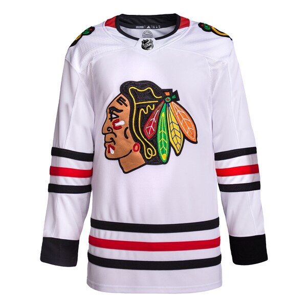 Chicago Blackhawks adidas Men's Away Primegreen Authentic Jersey - White - Image 2