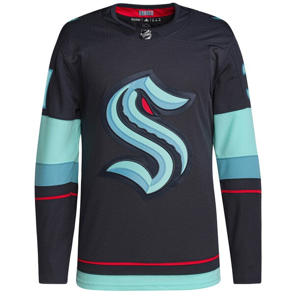 Philipp Grubauer Seattle Kraken adidas Home Authentic Primegreen Player Jersey - Navy - Image 2