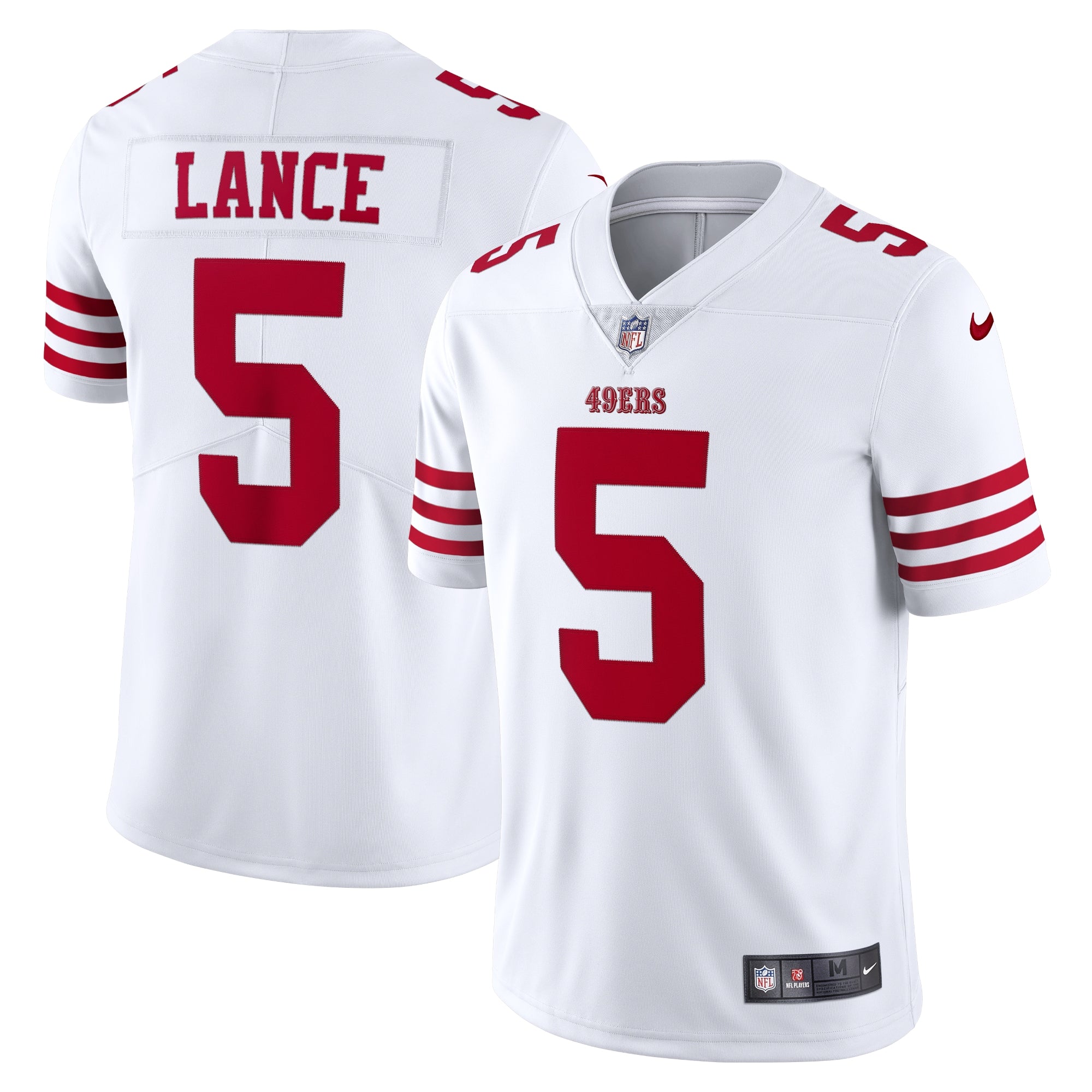 Trey Lance San Francisco 49ers Nike Alternate Vapor Limited Jersey - Scarlet/Scarlet/White - Image 6