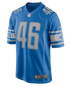 Alternative view of Jack Campbell Detroit Lions Nike 2023 NFL Draft First Round Pick Game Jersey - Blue