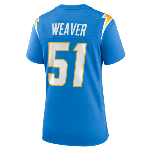 Rashad Weaver Los Angeles Chargers Nike Women's Team Game Jersey - Powder Blue - Image 3