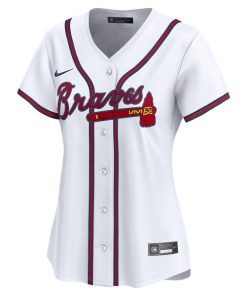 Alternative view of Ozzie Albies Atlanta Braves Nike Women's Home Limited Player Jersey?¨C White
