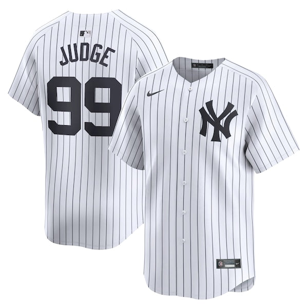 Aaron Judge New York Yankees Nike Home Limited Player Jersey - White/Gray - Image 5