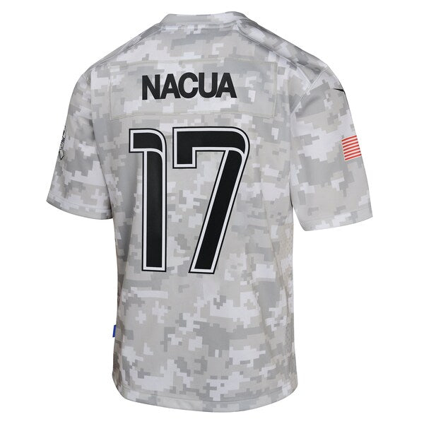 Puka Nacua Los Angeles Rams Nike Youth 2024 Salute to Service Game Jersey - Arctic Camo - Image 3