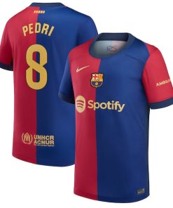 Pedri Barcelona Nike Youth 2024/25 Home Replica Player Jersey - Royal